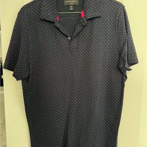 Banana Republic Dark Blue Polo with Red Accents